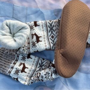 Cozy Brown and Cream Patterned Men's Socks
